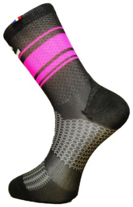 Image de paire de chaussettes Rafa'L BOA Black-Pink Fluo / 35-38