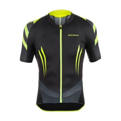 Image de maillot c.m. Giordana EXO System Compression Black-Yellow  Fluo / S°