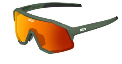 Image de paire de lunettes KOO Demos 946 Green Matt orange mirror lenses