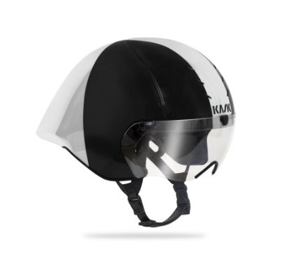Afbeeldingen van Kask helm Mistral incl. doorzichtig vizier Black-White / 55-58