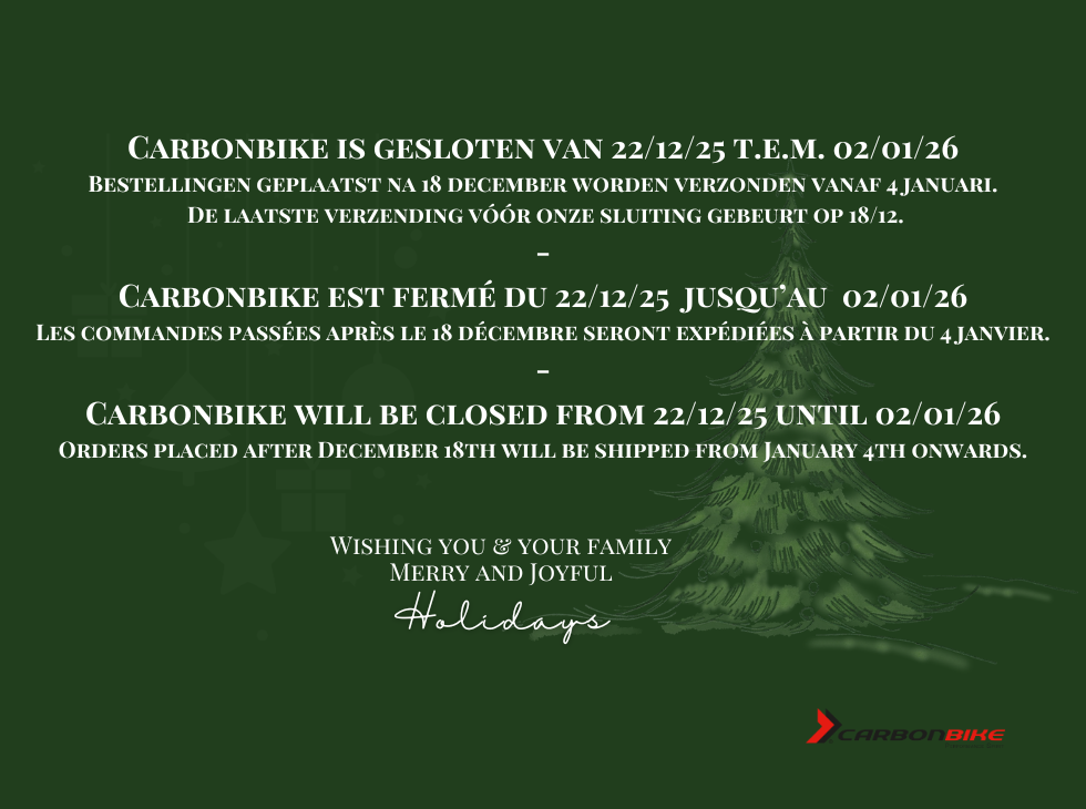 Nieuwsafbeelding Carbonbike est fermé du 22 décembre 2025 au 2 janvier 2026.
