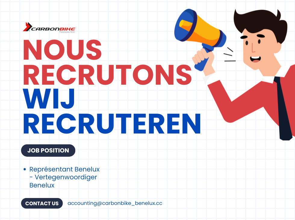 Nieuwsafbeelding Carbonbike recrute : rejoignez une entreprise passionnée par le cyclisme